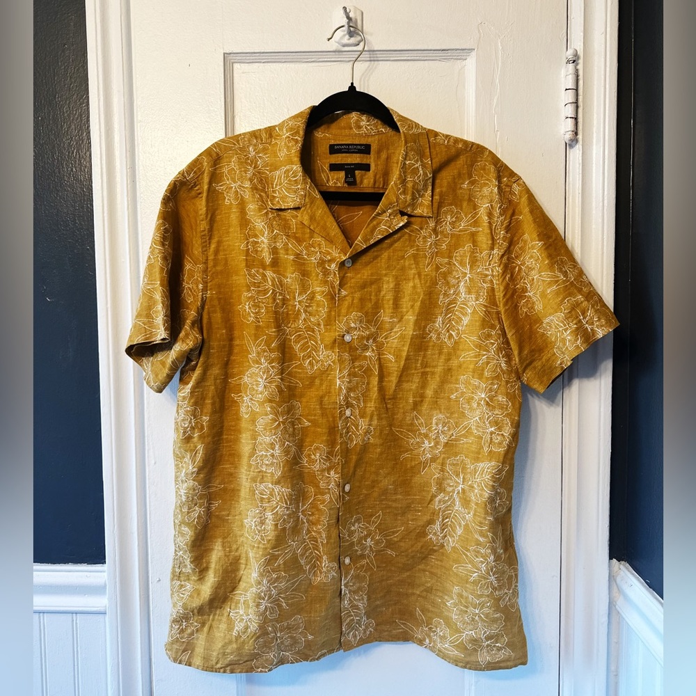 Banana Republic Linen Tropical Shirt